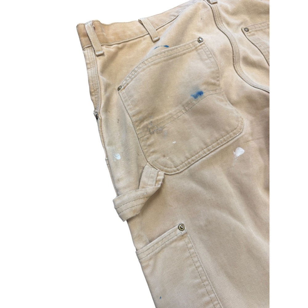 Carhartt Double Knee Work Pants Mens 36x34 Tan Fair Distressed Painter B01 USA - Picture 12 of 12